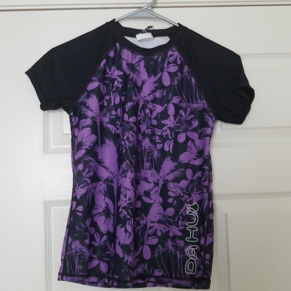 Girls Da Hui Short Sleeve Rashguard Top